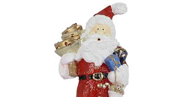 figura natalina papai noel com arvore de resina bravadecor m1
