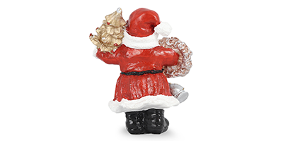 figura natalina mini papai noel com arvore de resina bravadecor m3