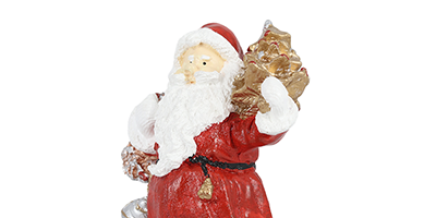 figura natalina mini papai noel com arvore de resina bravadecor m1