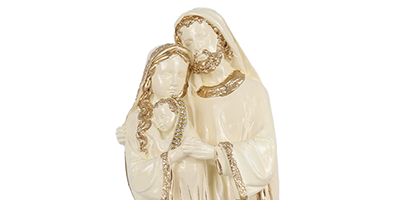 figura decorativa sagrada familia de resina bravadecor m2