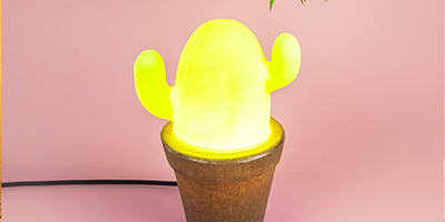 luminaria abajur de led cactus bivolt m2