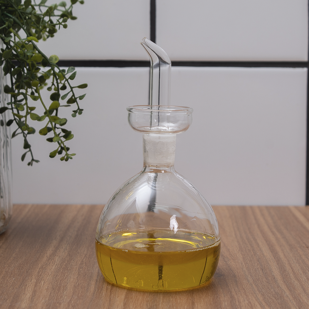 galheteiro de vidro oikos borossilicato 250ml redondo 3