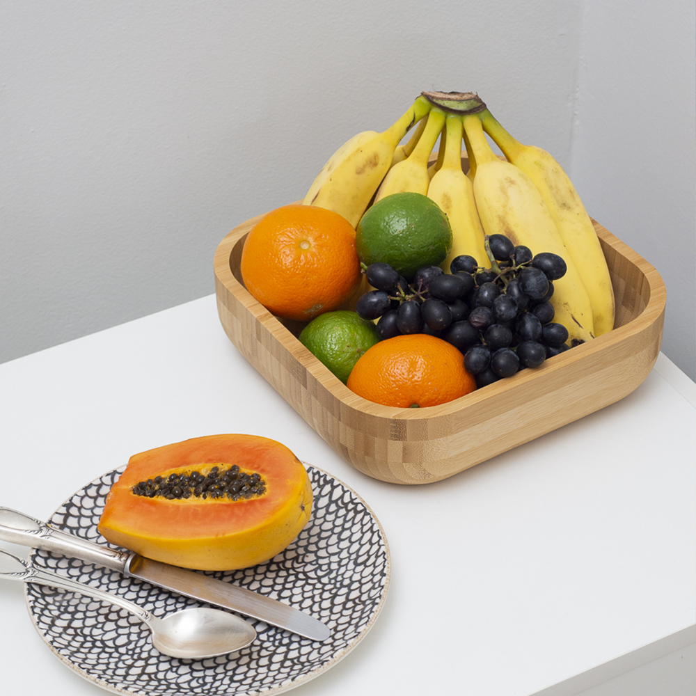 bowl de bambu oikos 23cm quadrado multiuso 2