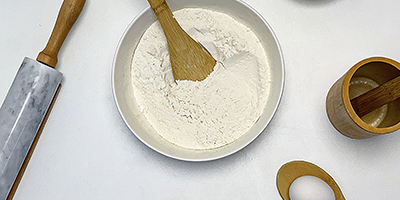 conjunto de bambu com suporte natural m2