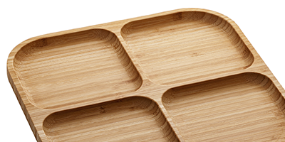 petisqueira de bambu com 4 divisorias quadrada m1