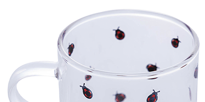 xicara de vidro borossilicato lyor ladybug 125ml m3