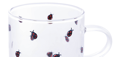 xicara de vidro borossilicato lyor ladybug 125ml m1