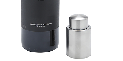 tampa a vacuo de aco inox para vinho wolff m3
