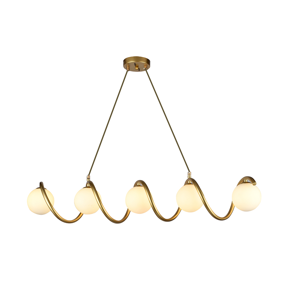 lustre pendente taschibra vigna dourado 5xg9 bivolt