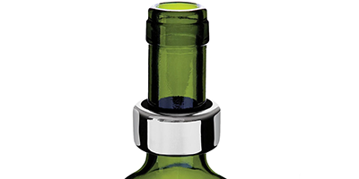 anel em aco inox wolff para garrafa de vinho m2
