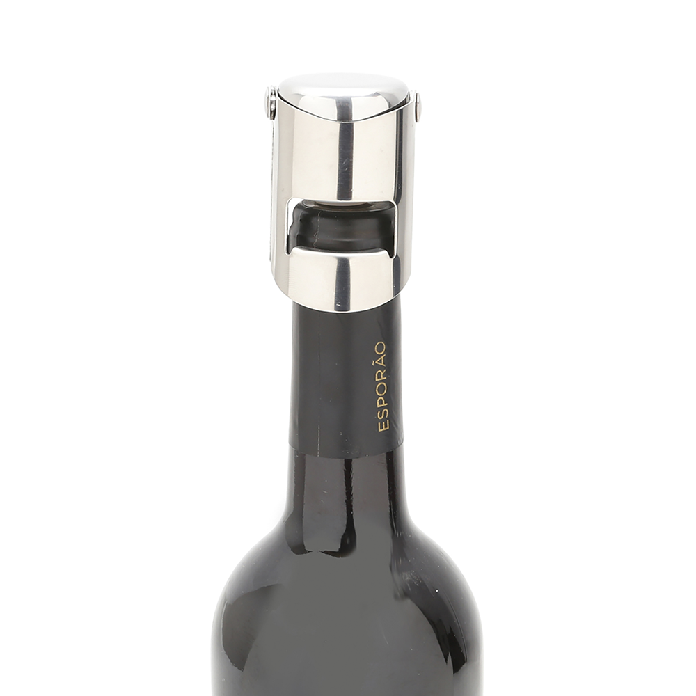 tampa com pressao de aco inox para champanhe wolff 4