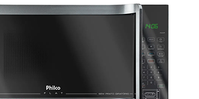 micro ondas philco flat 1400w 28 litros preto m2