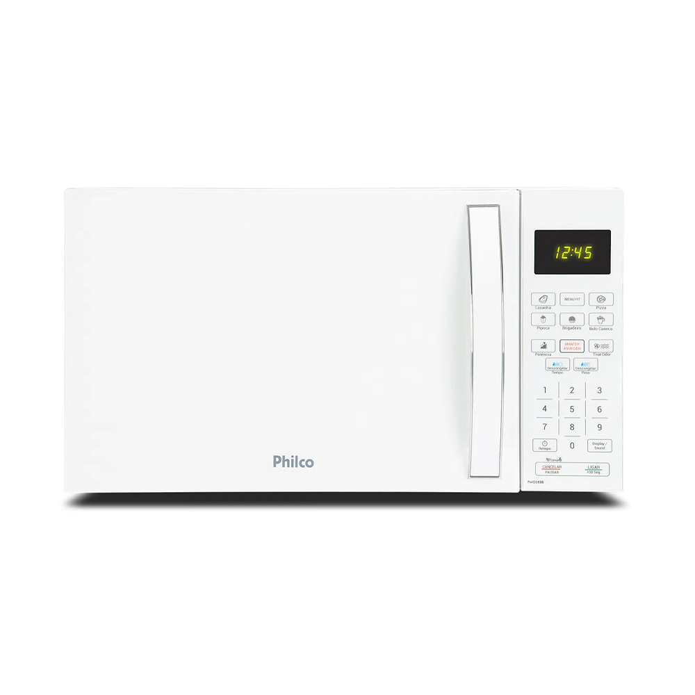 micro ondas philco limpa facil 1400w 28 litros branco