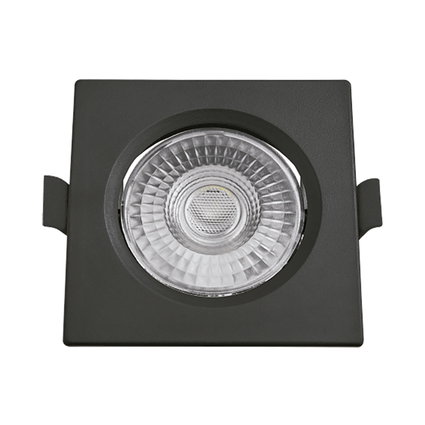spot de led embutir slim mr16 quadrado 6w preto bivolt blumenau