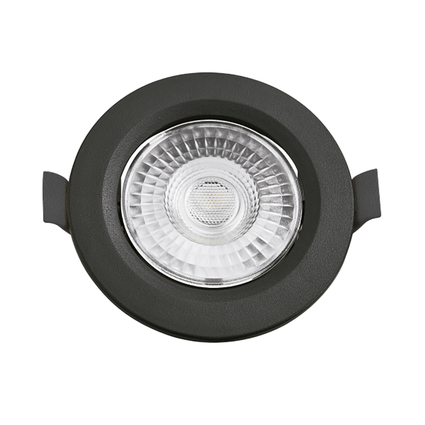 spot de led embutir slim mr16 redondo 6w preto bivolt blumenau