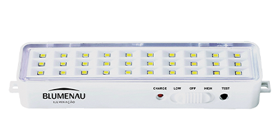 luminaria de emergencia blumenau 30 leds recarregavel bivolt m2