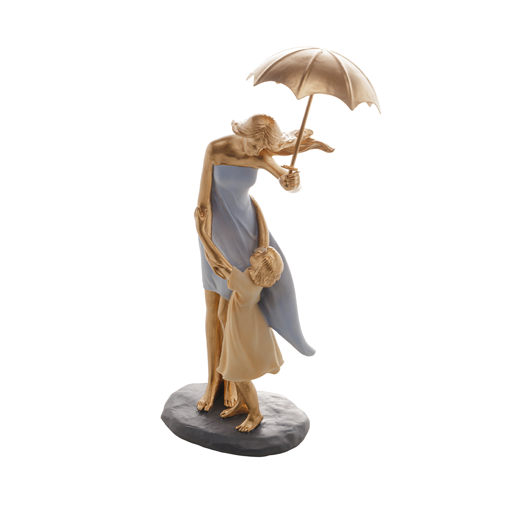 figura decorativa resina wolff mae e filha 31cm 1