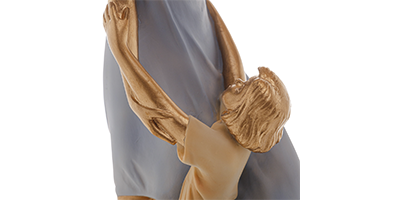 figura decorativa resina wolff mae e filha 31cm m2