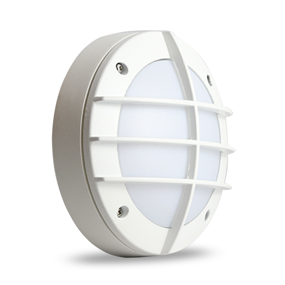 arandela balizador led taschibra ttl05 redonda bivolt branca 1