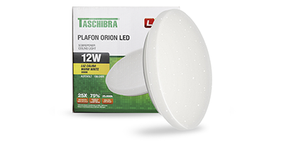 plafon de led tachibra orion redondo sobrepor 12w 3000k bivolt m2