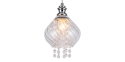 lustre pendente taschibra jelly cristal transparente e14 bivolt m1