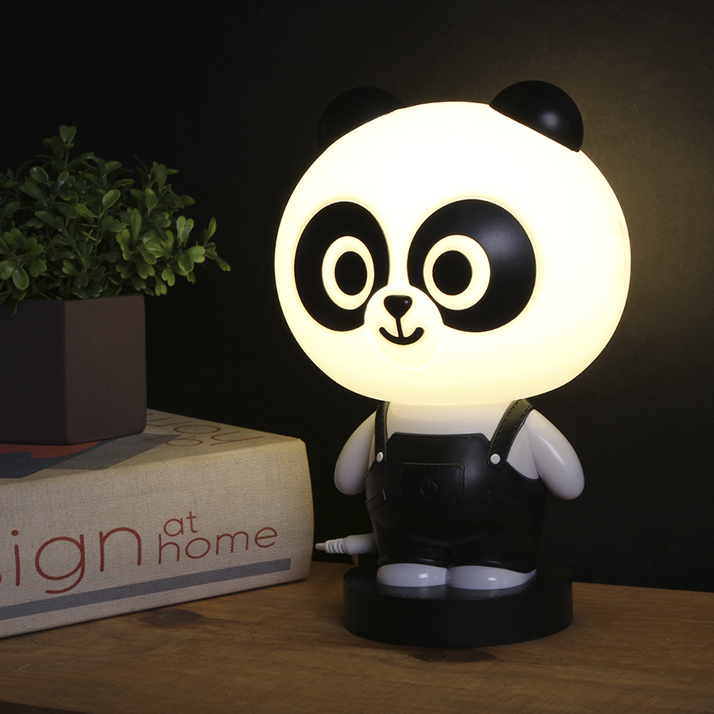luminaria de mesa taschibra led pandinha faro 3w usb luz quente 3000k 1