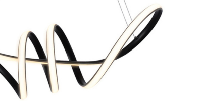 pendente led moderno taschibra loop 38w luz quente 3000k bivolt m2