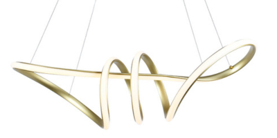 pendente led moderno taschibra loop 38w luz quente 3000k bivolt m1