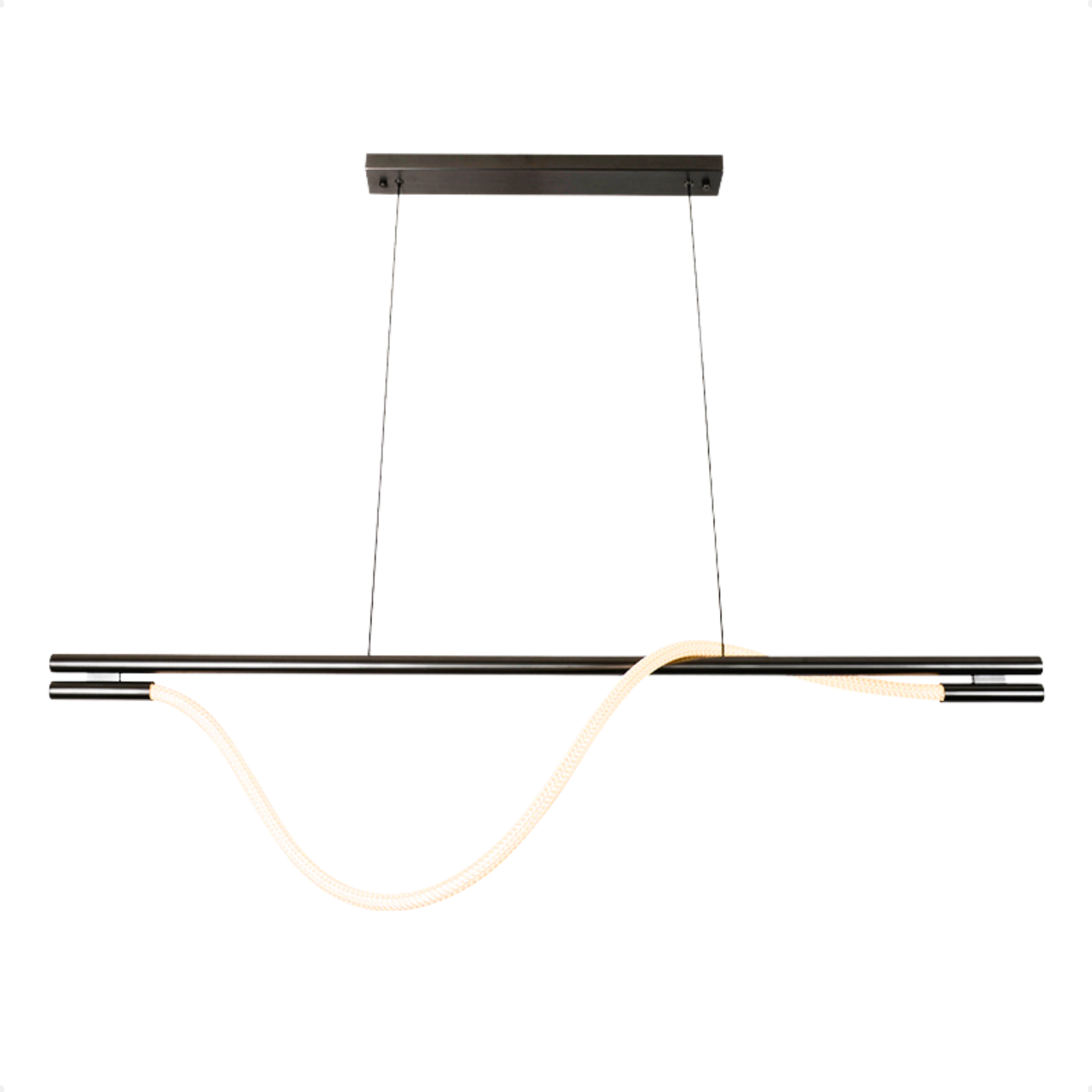 pendente led moderno taschibra organic tex luz quente 3000k bivolt