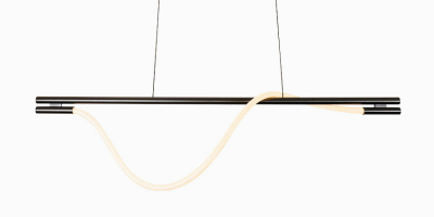 pendente led moderno taschibra organic tex luz quente 3000k bivolt m1