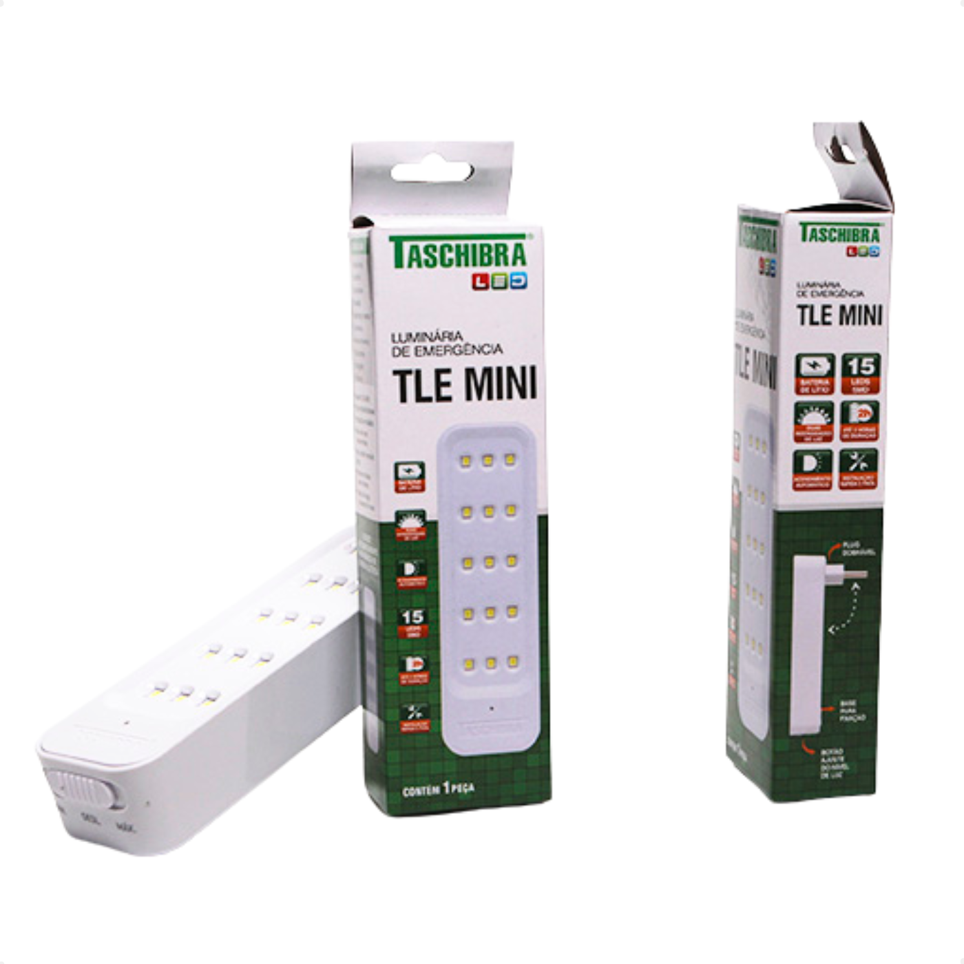 luminaria de emergencia taschibra tle mini recarregavel bivolt