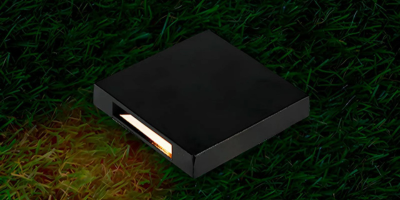 balizador embutido de solo led taschibra flat quadrado 1 facho luz quente 3000k preto bivolt m2