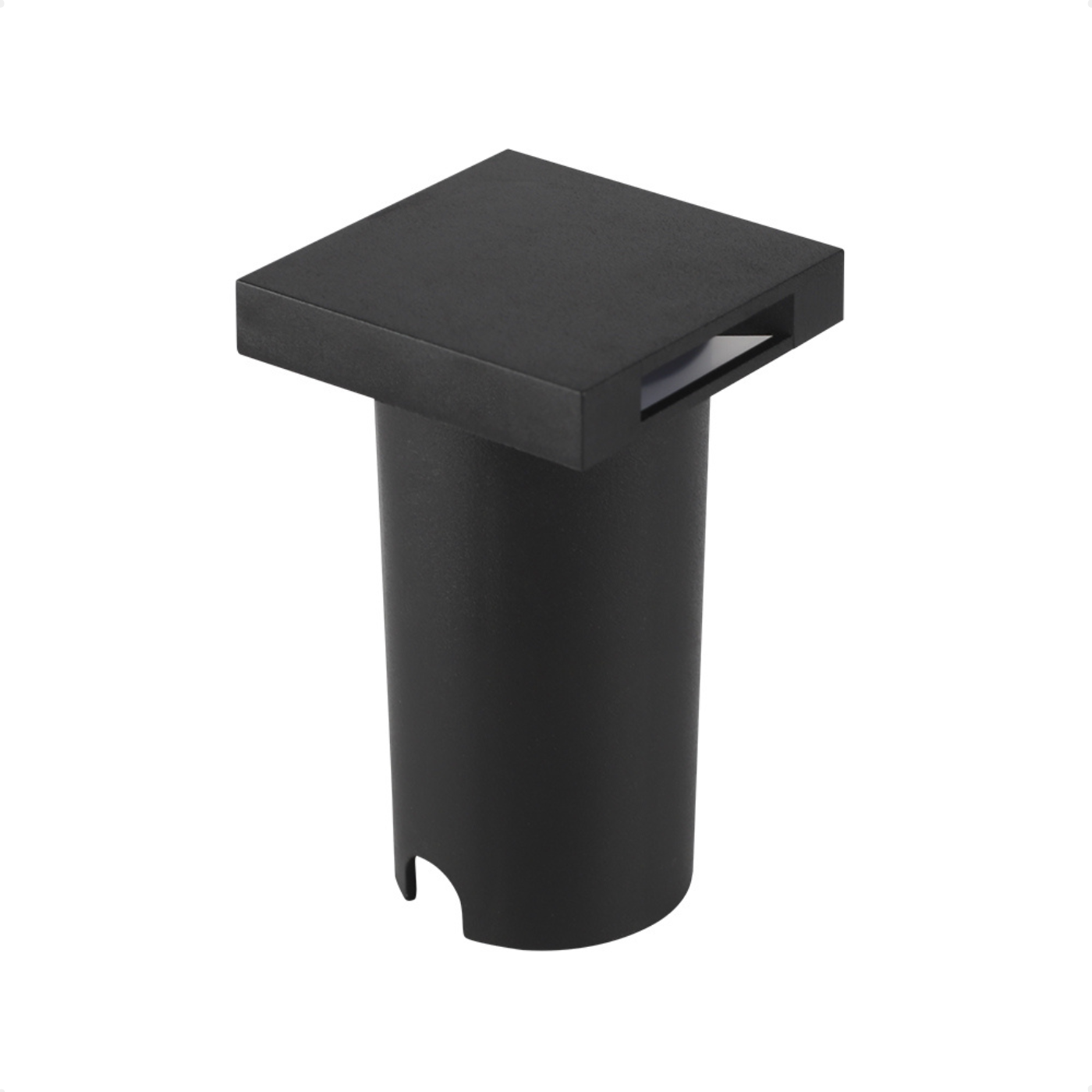 balizador embutido de solo led taschibra flat quadrado 1 facho luz quente 3000k preto bivolt