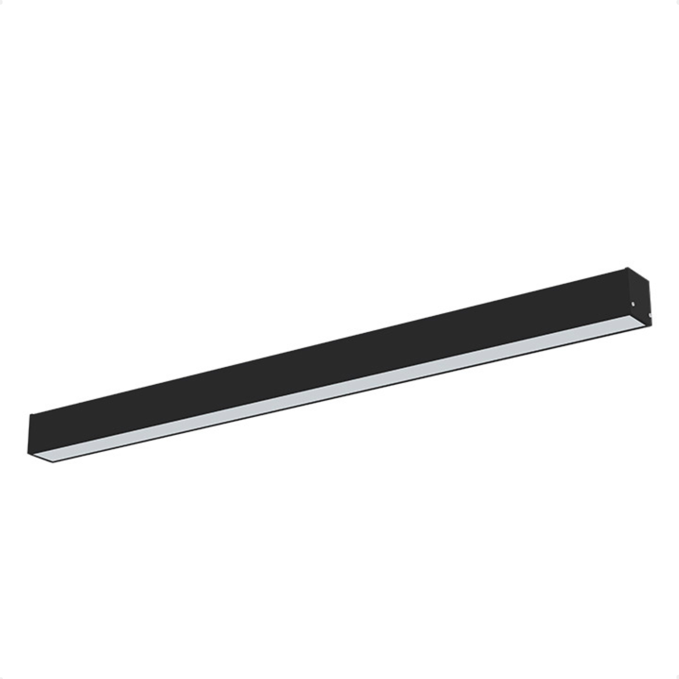 luminaria sobrepor vetor led linear perfil preta bivolt 4
