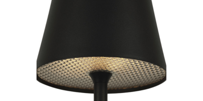 luminaria abajur mesa led louvre dimerizavel s fio recarregavel preta taschibra m1 2