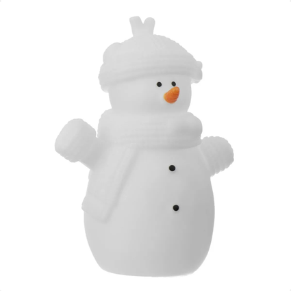 enfeite natal boneco de neve led floquinho a pilha taschibra 1