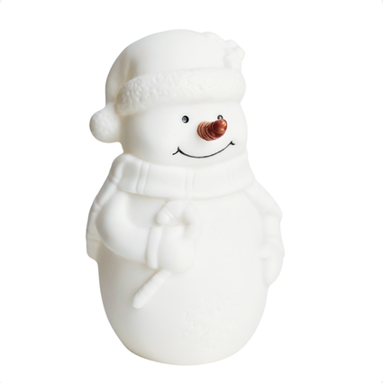 enfeite natal boneco de neve led chuvisco a pilha taschibra 1