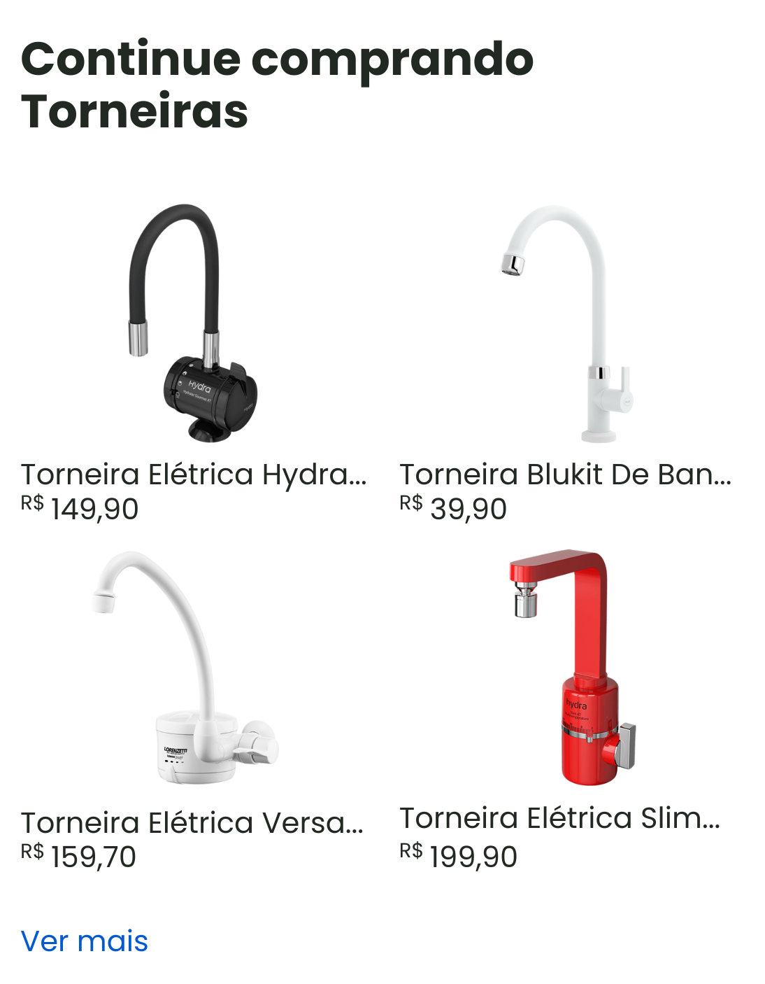 torneiras eletricas