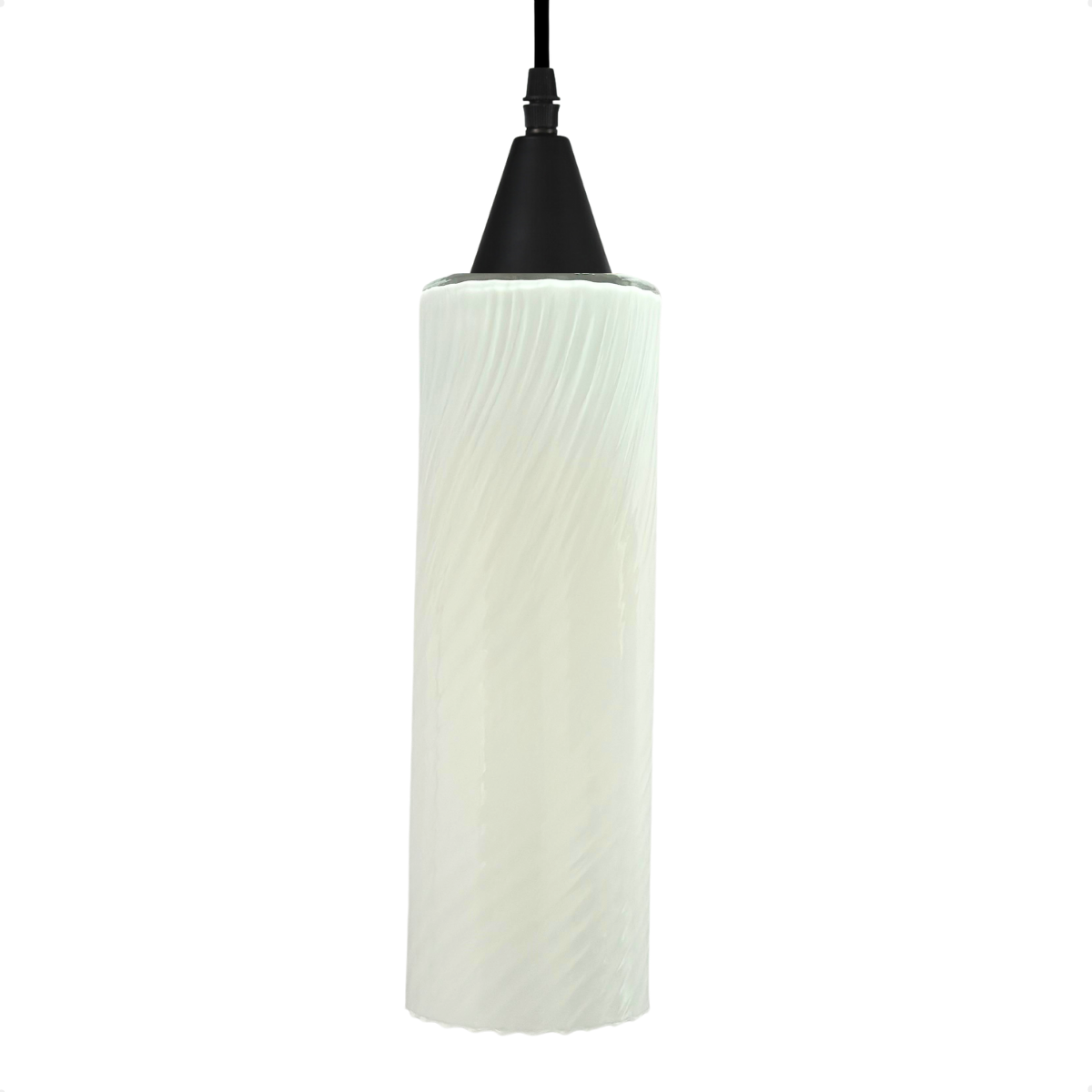 lustre pendente taschibra anne murano leitoso transparente e27 bivolt preto 1