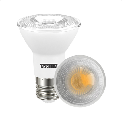 lampada led par 20 7w e27 taschibra bivolt 6500k branco frio 8
