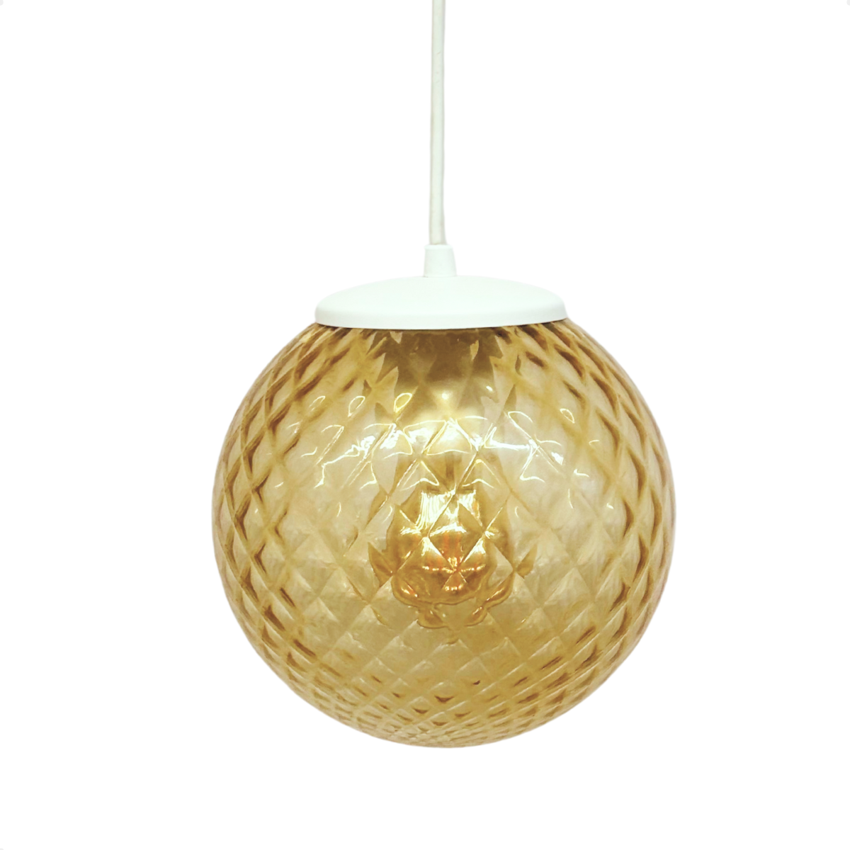 lustre pendente taschibra sfera p boreal conhaque e27 bivolt 1