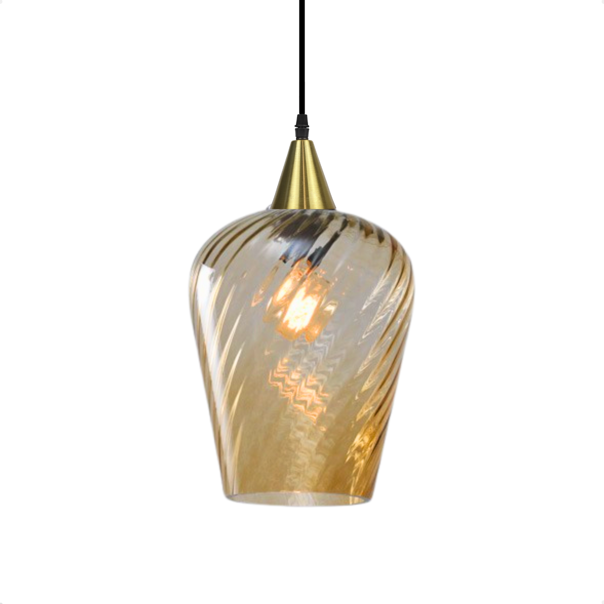 lustre pendente taschibra monalisa g rigato ambar e27 bivolt ouro 1