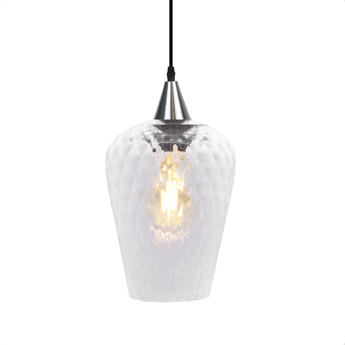 lustre pendente taschibra monalisa g boreal transparente e27 bivolt prata 1