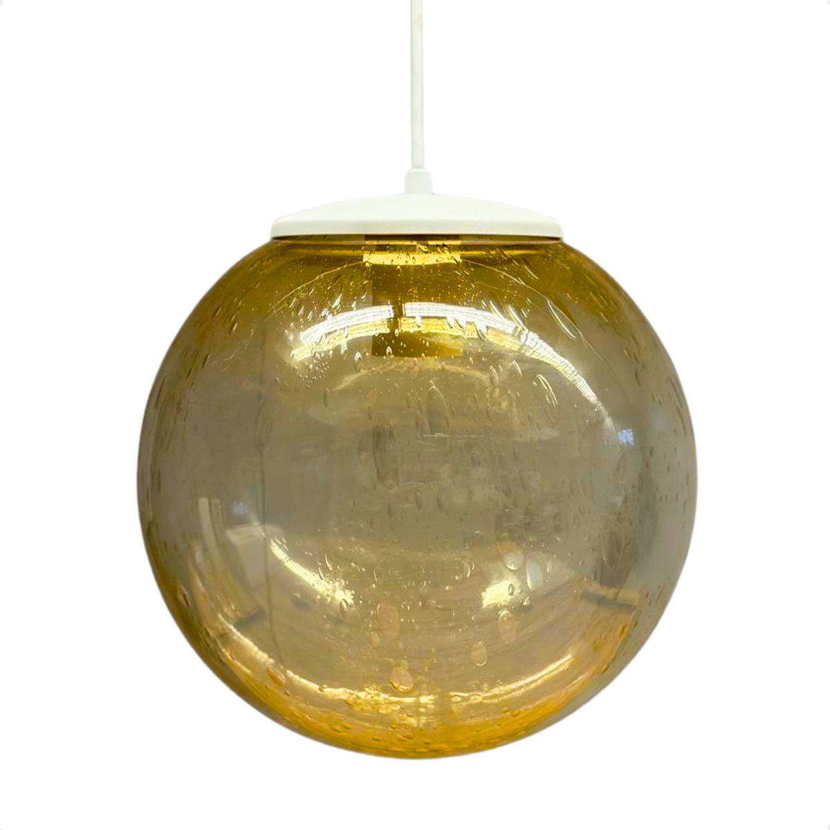 lustre pendente taschibra sfera m conhaque e27 bivolt 3